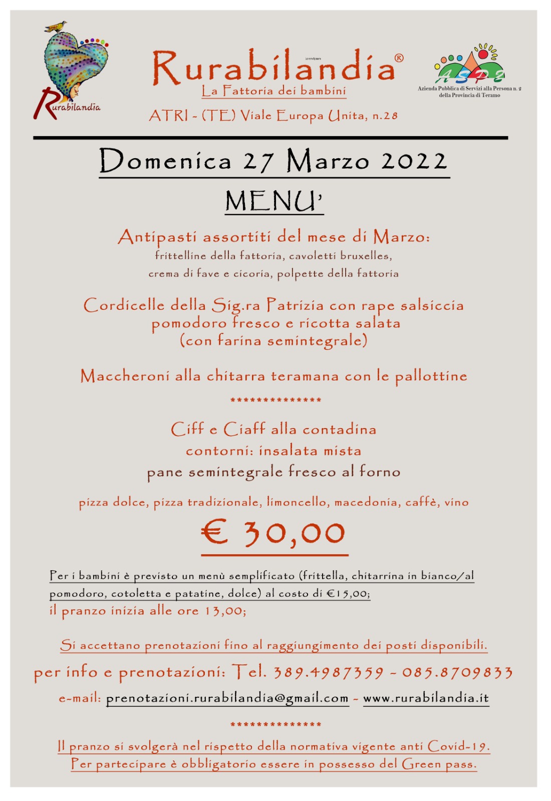 Pranzo di Sant'Antonio Rurabilandia