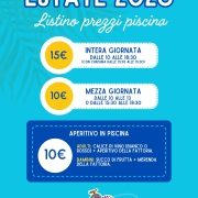Listino prezzi piscina estate 2025