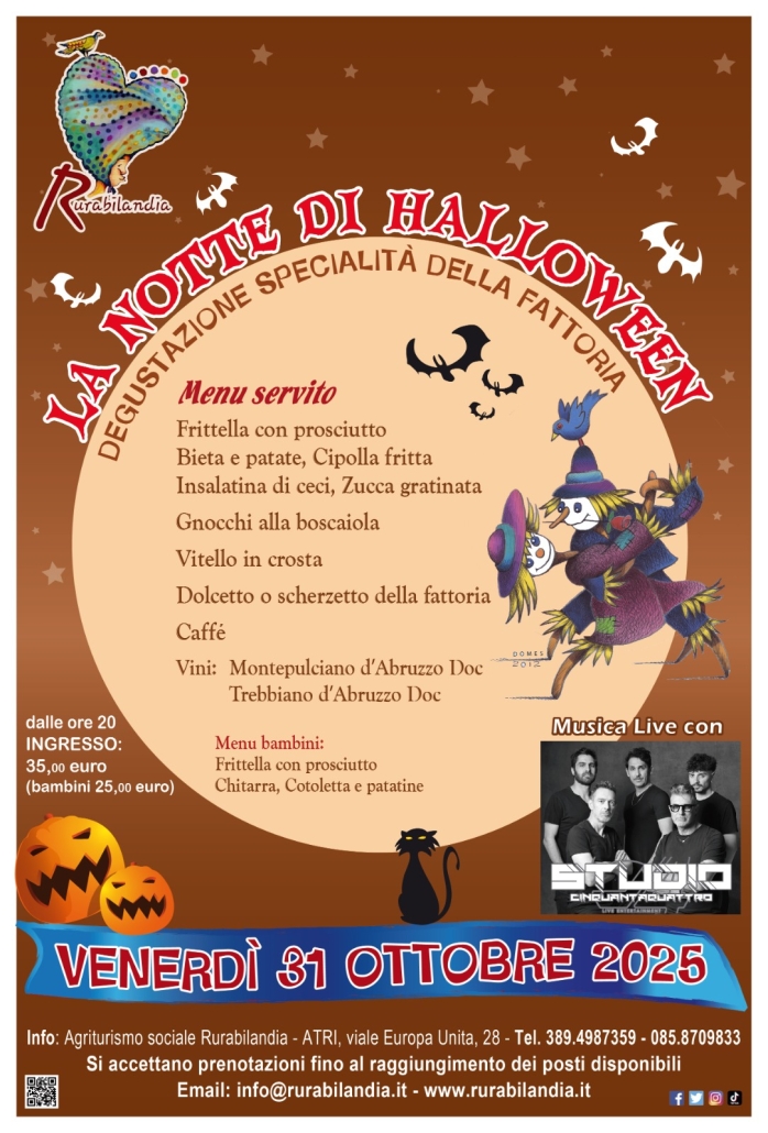 La notte di Halloween 2025 Agriturismo Rurabilandia