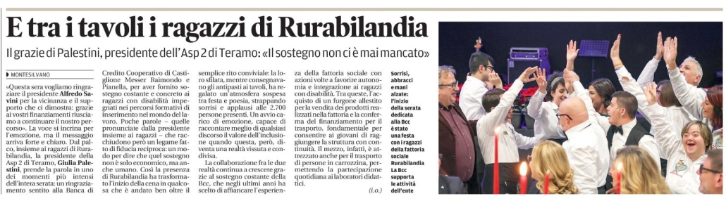E tra i tavoli i ragazzi di Rurabilandia