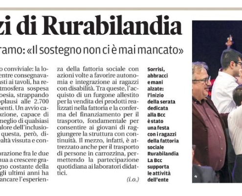 E tra i tavoli i ragazzi di Rurabilandia