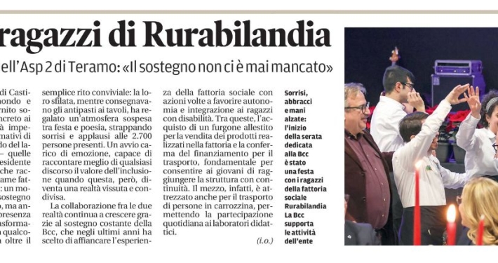 E tra i tavoli i ragazzi di Rurabilandia