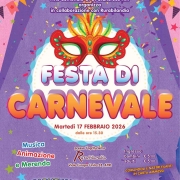 Locandina della Festa di Carnevale 2026 ad Atri organizzata da AVIS e Rurabilandia