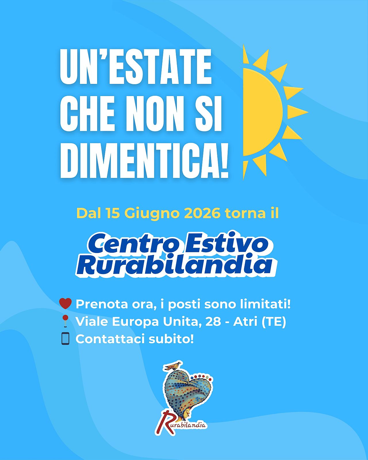 Un'estate che non si dimentica Centro Estivo Rurabilandia 2026 | Dal 15 giugno, bambini 4–14 anni