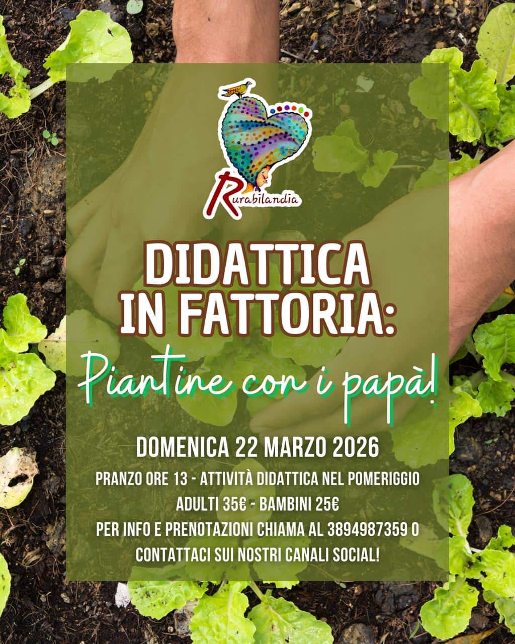 Papà e bambini piantano insieme alla Festa del Papà 2026 a Rurabilandia, fattoria didattica di Atri (TE)
